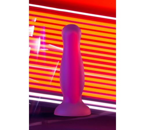 Розовая, светящаяся в темноте анальная втулка Cain Glow - 10 см.