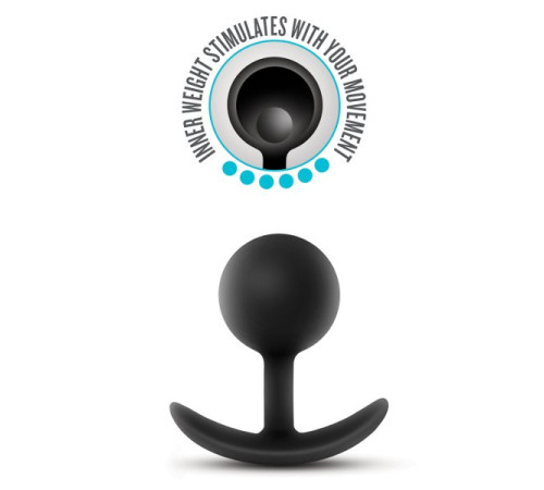 Черная анальная пробка Silicone Vibra Plug - 8,9 см.