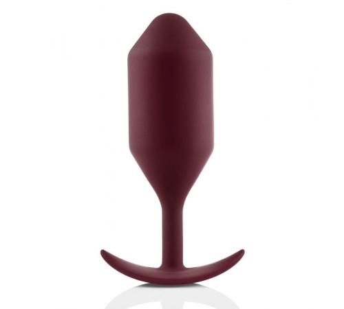 Бордовая пробка для ношения B-vibe Snug Plug 5 - 14 см.