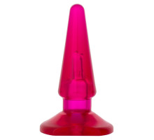 Розовая конусообразная анальная втулка BUTT PLUG - 9,5 см.