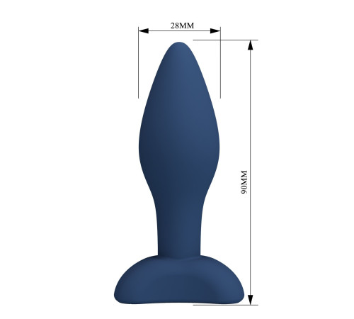 Синяя анальная пробка Bulb Plug S - 9 см.