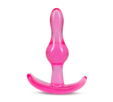 Розовая анальная пробка Curvy Anal Plug - 8,4 см.