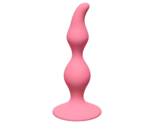 Заказать Розовая анальная пробка Curved Anal Plug Pink - 12,5 см.