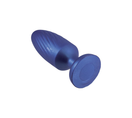 Синяя анальная пробка 4 Inch Silicone Anal Plug - 12 см.
