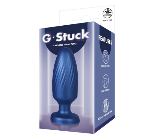 Синяя анальная пробка 4 Inch Silicone Anal Plug - 12 см.