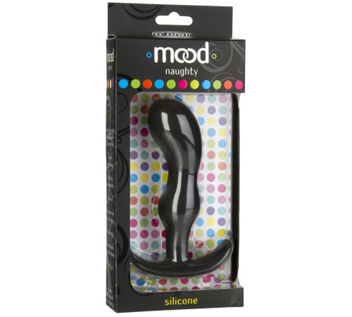 Черная анальная пробка для ношения Mood Naughty 2 4.5  Silicone - 11,4 см.