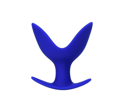 Синяя силиконовая расширяющая анальная втулка Bloom - 9,5 см.