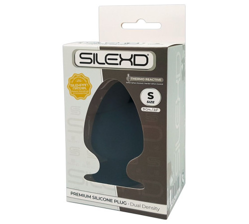 Черная анальная втулка Premium Silicone Plug S - 9 см.