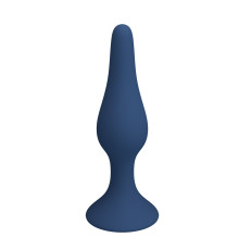 Синяя анальная пробка Slim Anal Plug L - 12,4 см.