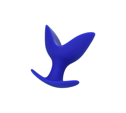 Синяя силиконовая расширяющая анальная втулка Bloom - 9,5 см.