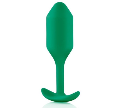 Зеленая пробка для ношения B-vibe Snug Plug 2 - 11,4 см.