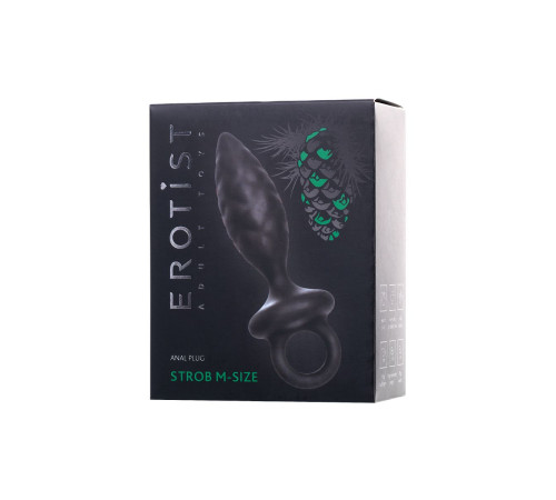 Черная анальная пробка Strob M - 13,5 см.
