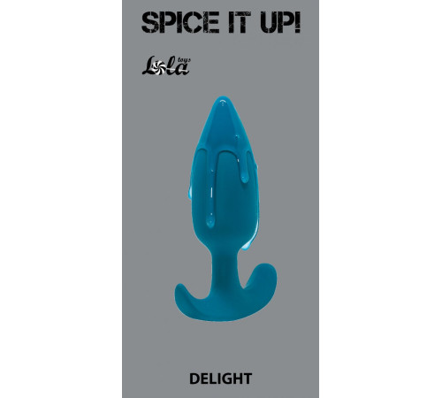 Бирюзовая анальная пробка Delight - 10,5 см.