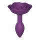 Заказать Фиолетовая анальная пробка с ограничителем-розой Open Rose Size S Butt Plug