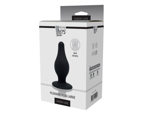 Заказать Черный анальный стимулятор DUAL DENSITY PLEASURE PLUG L - 10,2 см.