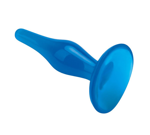 Голубой анальный плаг Easy Insertion Plug - 12 см.
