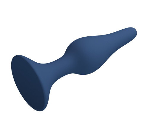 Синяя анальная пробка Slim Anal Plug L - 12,4 см.