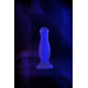 Голубая, светящаяся в темноте анальная втулка Namor Glow - 12,5 см.