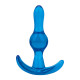 Заказать Голубой анальный стимулятор Tear Drop Butt Plug - 8,9 см.