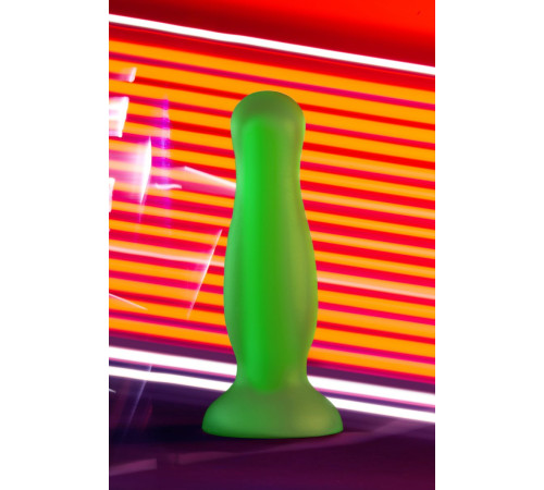 Зеленая, светящаяся в темноте анальная втулка Mortimer Glow - 12,5 см.