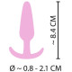 Розовая анальная втулка Mini Butt Plug - 8,4 см.