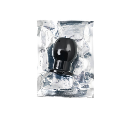 Черная анальная втулка Basic M - 6,5 см.