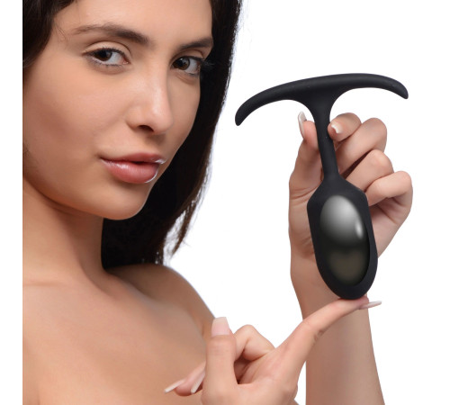 Черная анальная пробка с утяжелением Premium Silicone Weighted Anal Plug Medium - 14 см. Черная анальная пробка с утяжелением Premium Silicone Weighted Anal Plug Medium - 14 см.
