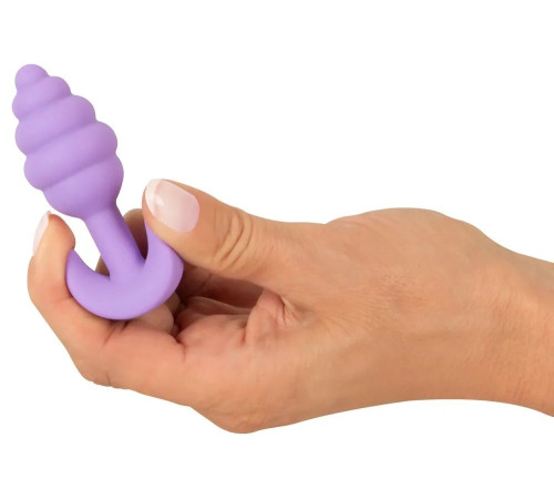 Фиолетовая анальная втулка Mini Butt Plug - 7,5 см.