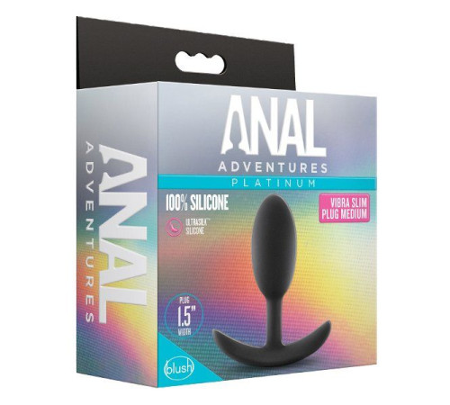 Черная анальная пробка Silicone Vibra Slim Plug Medium - 10,2 см. Черная анальная пробка Silicone Vibra Slim Plug Medium - 10,2 см.