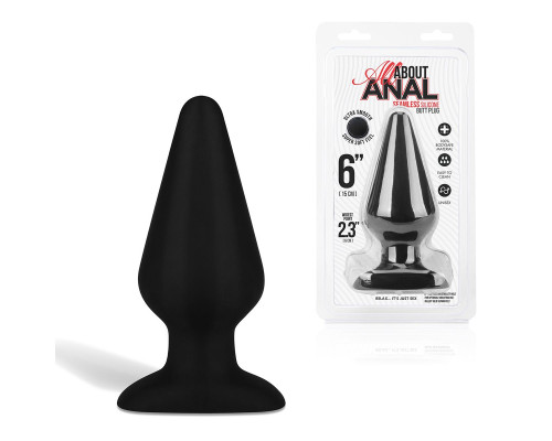 Заказать Черный плаг из силикона Seamless Silicone Butt Plug - 15 см. Заказать Черный плаг из силикона Seamless Silicone Butt Plug - 15 см.