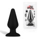 Заказать Черный плаг из силикона Seamless Silicone Butt Plug - 15 см.
