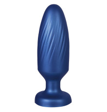 Синяя анальная пробка 4 Inch Silicone Anal Plug - 12 см.