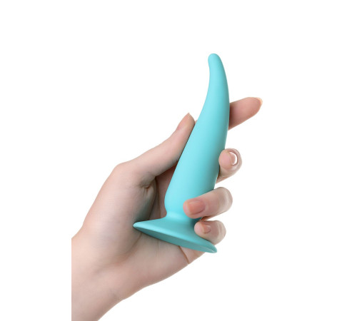 Мятная силиконовая анальная пробка Сappy - 12,5 см.