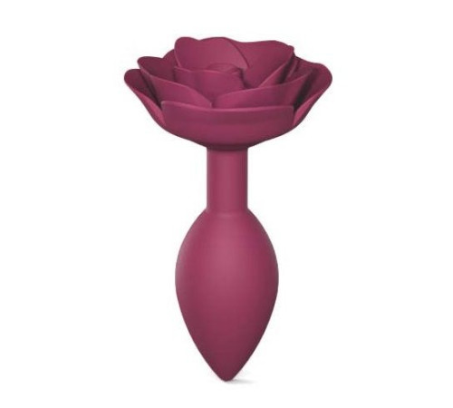 Сливовая анальная пробка с ограничителем-розой Open Rose Size M Butt Plug Сливовая анальная пробка с ограничителем-розой Open Rose Size M Butt Plug