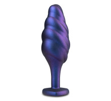 Фиолетовая анальная пробка с кристаллом-сердцем Matrix Bumped Bling Plug - 11,4 см.