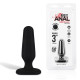 Заказать Черный анальный плаг из силикона Seamless Silicone Butt Plug - 7,5 см.