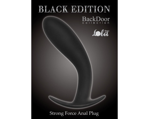 Заказать Чёрная анальная пробка Strong Force Anal Plug - 13,5 см.