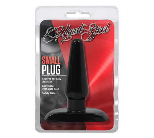Черная анальная пробка Small Plug - 9 см.
