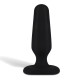 Заказать Черный анальный плаг из силикона Seamless Silicone Butt Plug - 7,5 см.