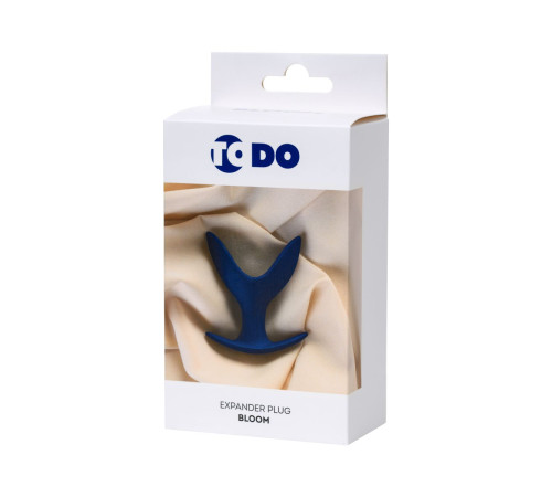 Синяя силиконовая расширяющая анальная втулка Bloom - 9 см.