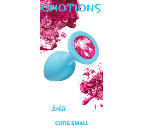 Малая голубая анальная пробка Emotions Cutie Small с розовым кристаллом - 7,5 см. Малая голубая анальная пробка Emotions Cutie Small с розовым кристаллом - 7,5 см.