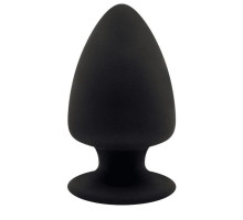 Черная анальная втулка Premium Silicone Plug XS - 8 см.