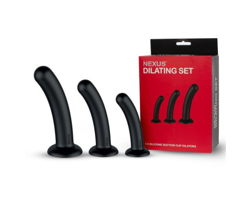 Заказать Набор из 3 черных анальных втулок Dilating Set