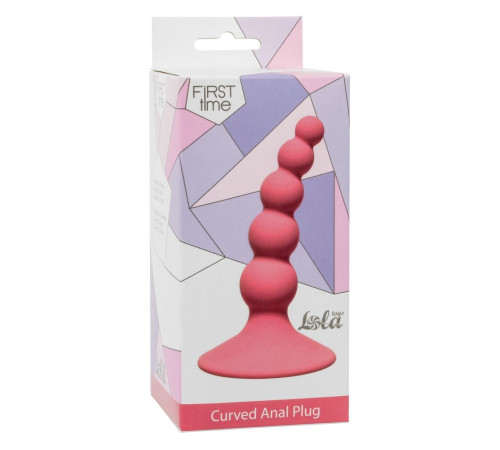 Розовая анальная пробка Ribbed Plug Pink - 10,5 см.