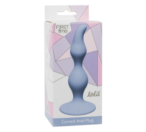 Голубая анальная пробка Curved Anal Plug Blue - 12,5 см. Голубая анальная пробка Curved Anal Plug Blue - 12,5 см.