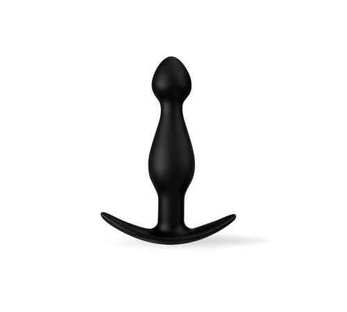 Черная силиконовая анальная втулка - 11,5 см.