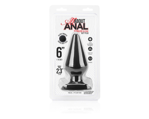 Заказать Черный плаг из силикона Seamless Silicone Butt Plug - 15 см. Заказать Черный плаг из силикона Seamless Silicone Butt Plug - 15 см.