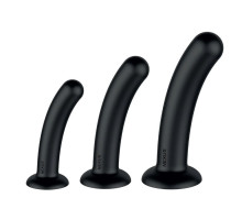 Набор из 3 черных анальных втулок Dilating Set