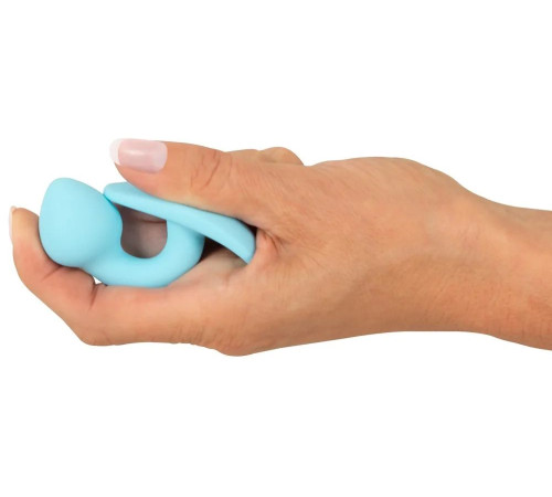 Голубая анальная втулка Mini Butt Plug - 7,1 см.