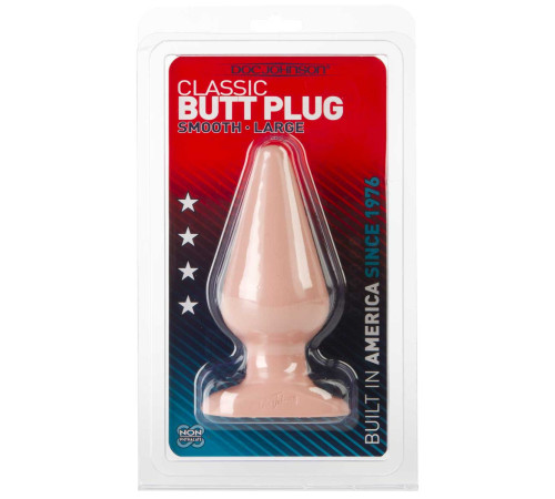 Анальная пробка телесного цвета Butt Plugs Smooth Classic Large - 14 см.
